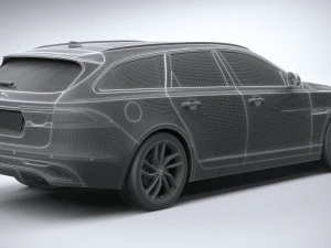 Jaguar XF Wagon 2021 3D Model