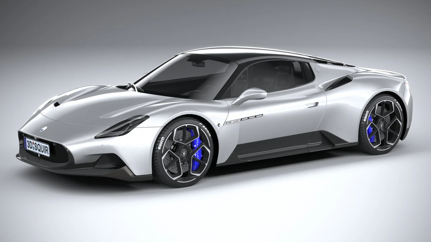 3d Maserati MC20 2021 lowpoly 3D Model .c4d .max .obj .3ds .fbx .stl .blend 