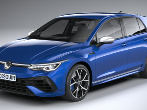 Volkswagen Golf R 2022 3D Model