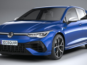 Volkswagen Golf R 2022 3D Model