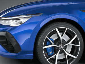 Volkswagen Golf R 2022 3D Model