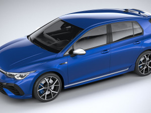 Volkswagen Golf R 2022 3D Model