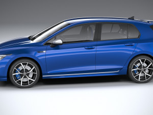 Volkswagen Golf R 2022 3D Model
