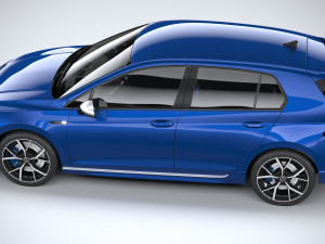 Volkswagen Golf R 2022 3D Model