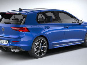Volkswagen Golf R 2022 3D Model