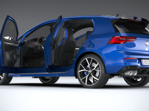 Volkswagen Golf R 2022 3D Model