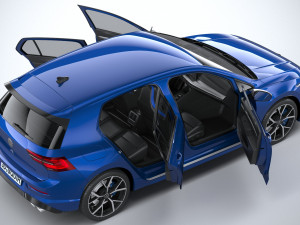 Volkswagen Golf R 2022 3D Model