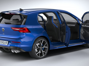 Volkswagen Golf R 2022 3D Model