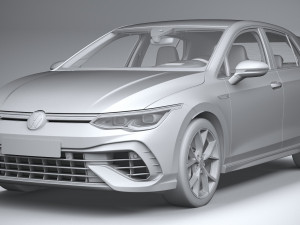 Volkswagen Golf R 2022 3D Model