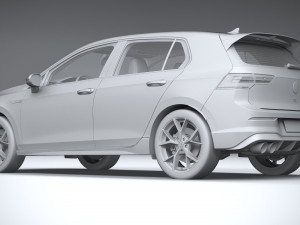 Volkswagen Golf R 2022 3D Model