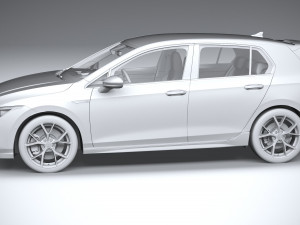 Volkswagen Golf R 2022 3D Model