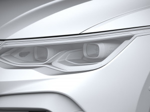 Volkswagen Golf R 2022 3D Model