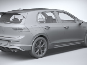 Volkswagen Golf R 2022 3D Model