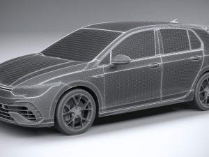 Volkswagen Golf R 2022 3D Model