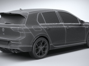 Volkswagen Golf R 2022 3D Model