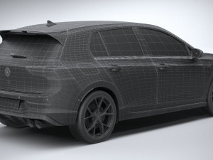 Volkswagen Golf R 2022 3D Model