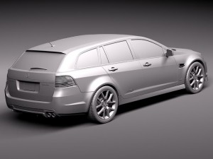 Holden VE II Commodore Sportwagon SSV 2011 3D Model