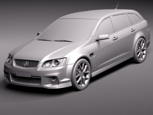 Holden VE II Commodore Sportwagon SSV 2011 3D Model