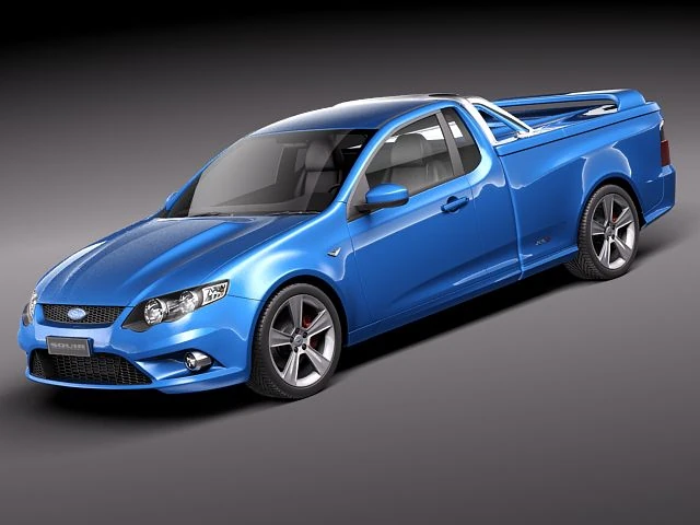 FG Falcon XR8 Ute 2011 3D Model .c4d .max .obj .3ds .fbx .stl .blend 