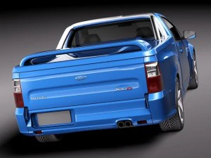 FG Falcon XR8 Ute 2011 3D Model