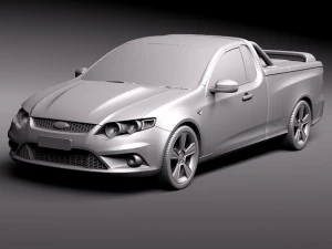 FG Falcon XR8 Ute 2011 3D Model