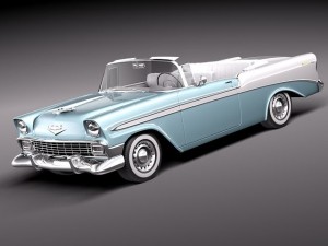 Chevrolet Bel Air 1956 Convertible 3D Model