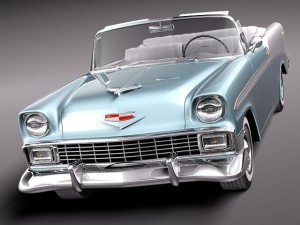 Chevrolet Bel Air 1956 Convertible Modelo 3D