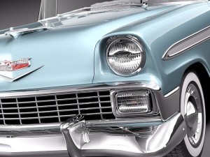 Chevrolet Bel Air 1956 Convertible Modelo 3D