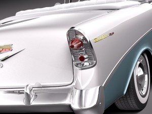 Chevrolet Bel Air 1956 Convertible Modelo 3D