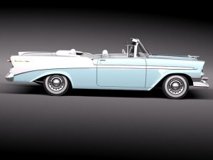 Chevrolet Bel Air 1956 Convertible Modelo 3D