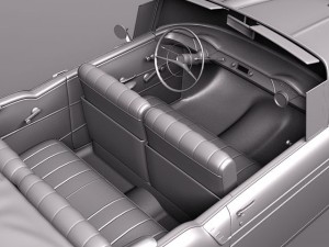 Chevrolet Bel Air 1956 Convertible Modelo 3D