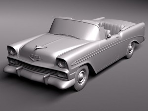 Chevrolet Bel Air 1956 Convertible Modelo 3D
