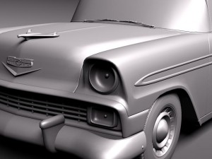Chevrolet Bel Air 1956 Convertible Modelo 3D