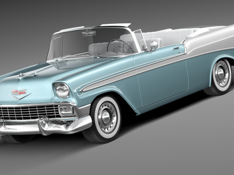 Chevrolet Bel Air 1956 Convertible Model 3D