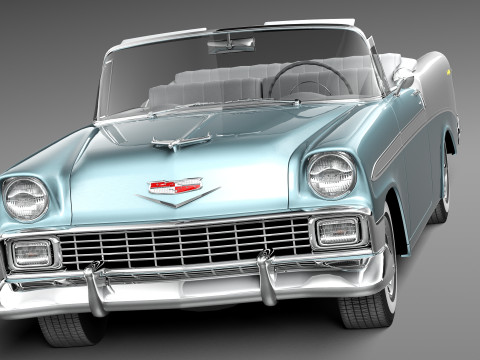 Chevrolet Bel Air 1956 Convertible 3D 모델