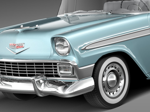Chevrolet Bel Air 1956 Convertible 3D 모델