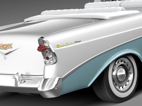 Chevrolet Bel Air 1956 Convertible 3D 모델