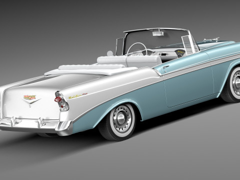 Chevrolet Bel Air 1956 Convertible 3D 모델