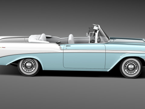 Chevrolet Bel Air 1956 Convertible 3D 모델