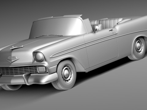 Chevrolet Bel Air 1956 Convertible 3D 모델