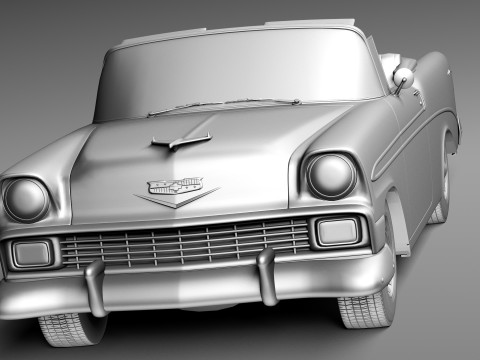Chevrolet Bel Air 1956 Convertible 3D 모델
