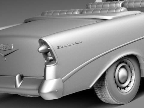 Chevrolet Bel Air 1956 Convertible 3D 모델