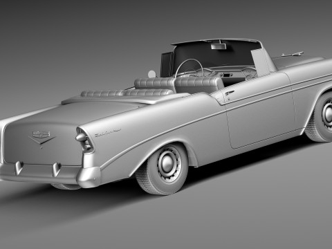 Chevrolet Bel Air 1956 Convertible 3D 모델