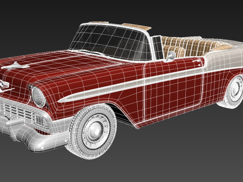 Chevrolet Bel Air 1956 Convertible 3D 모델