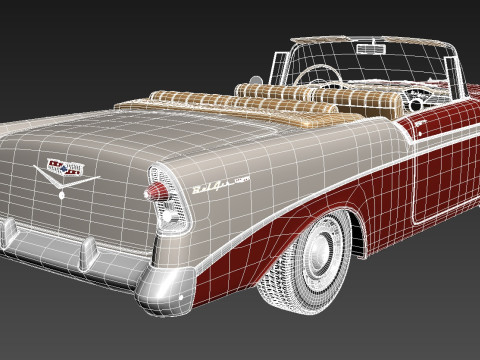 Chevrolet Bel Air 1956 Convertible 3D 모델