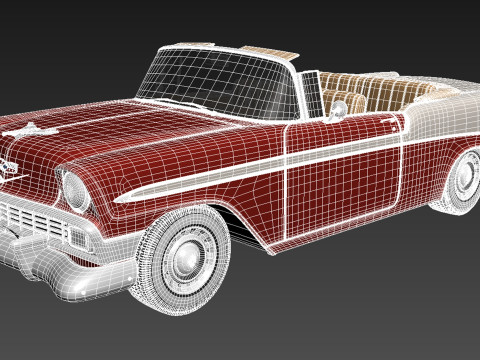 Chevrolet Bel Air 1956 Convertible 3D 모델