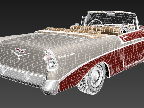 Chevrolet Bel Air 1956 Convertible 3D 모델