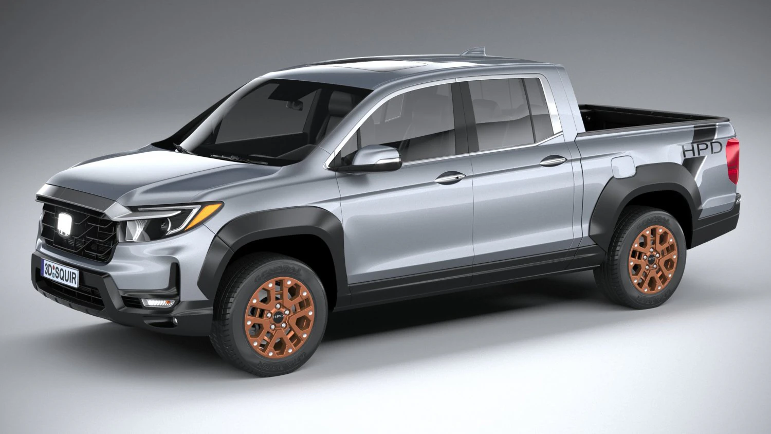 Honda Ridgeline 2021 3D Model .c4d .max .obj .3ds .fbx .stl .blend