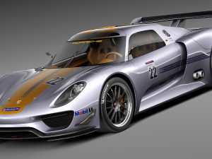 Porsche 918 RSR 2012 3D Model