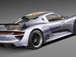 Porsche 918 RSR 2012 3D Model